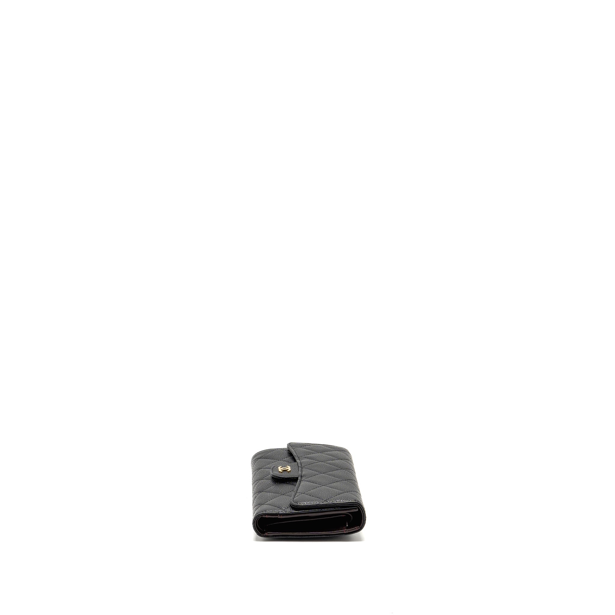 Chanel Classic CC Flap Long Wallet Caviar Black