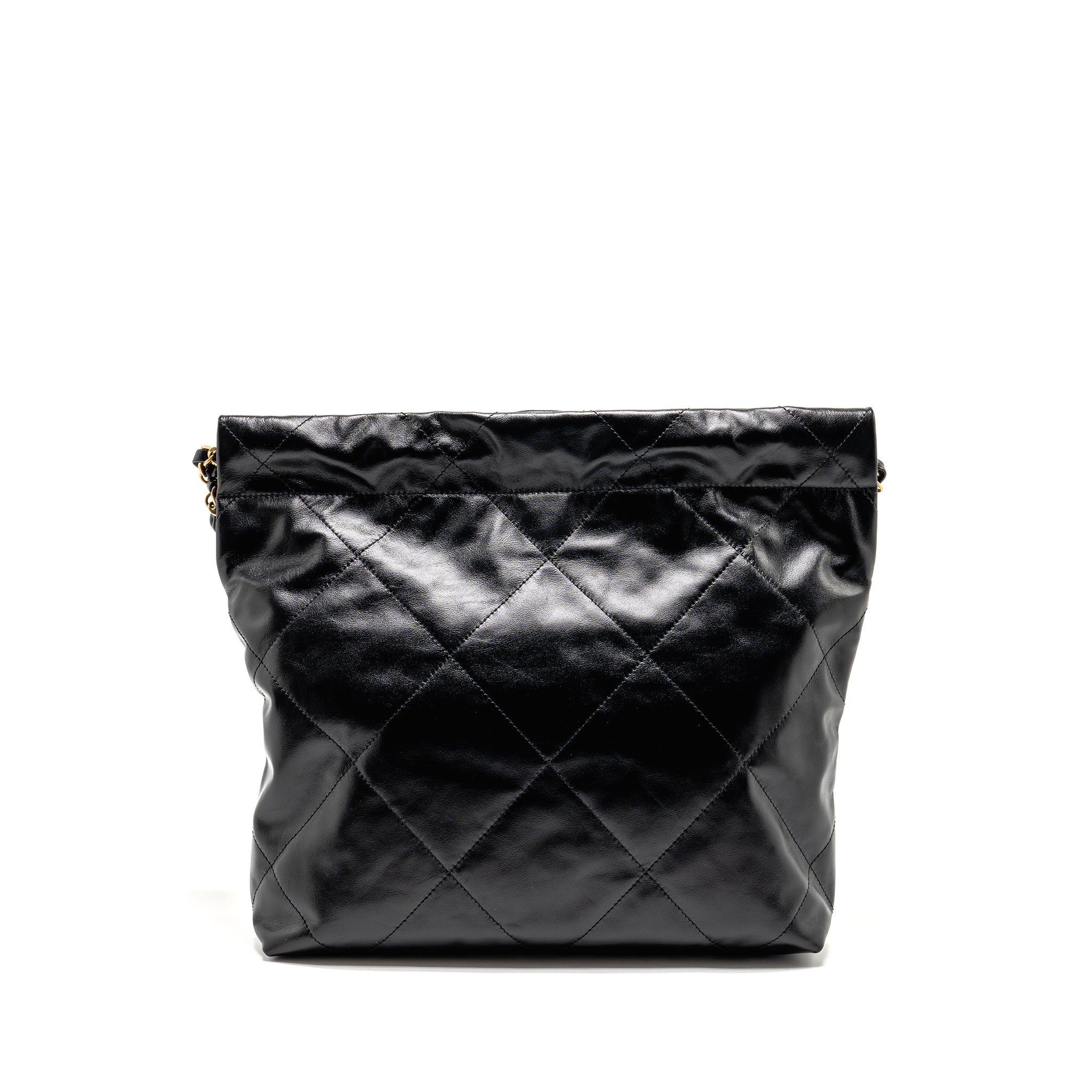 Chanel Small 22 Bag Shiny Calfskin Black (microchip)