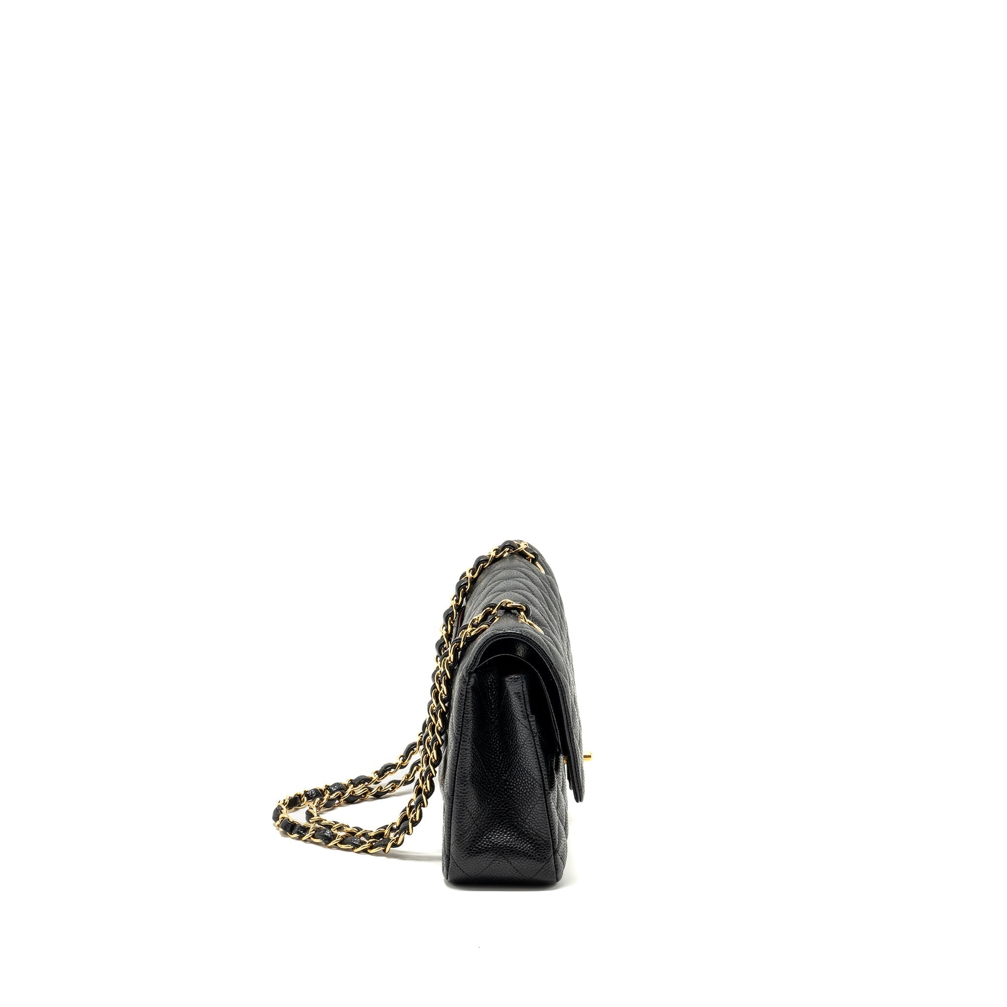 Chanel medium classic Double flap bag caviar black