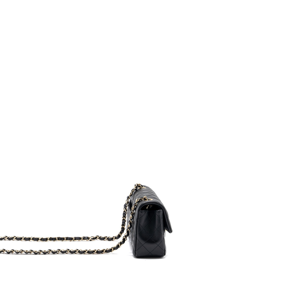 Chanel mini rectangular Flap Bag Lambskin Black L