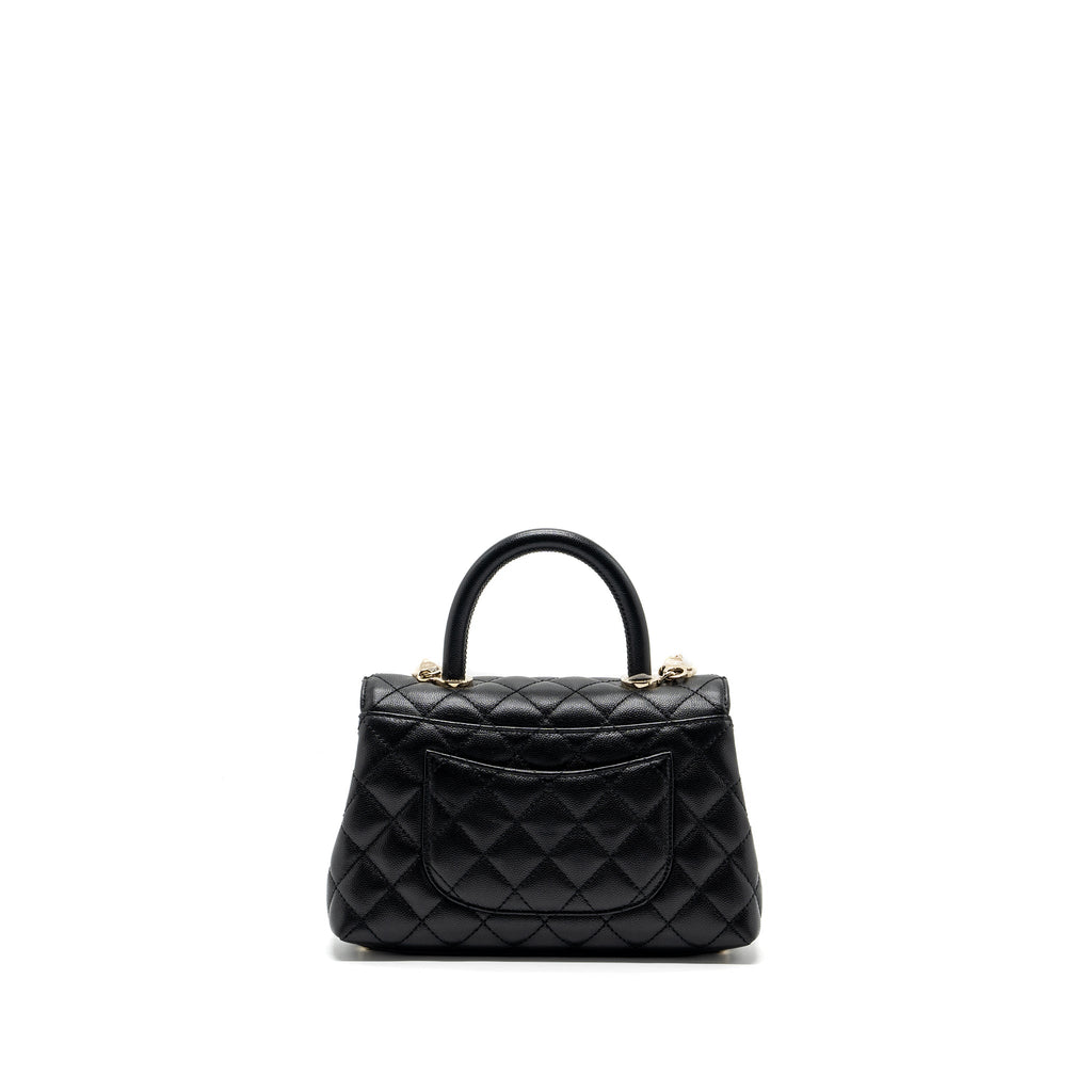 Chanel small coco handle caviar black L (microchip)