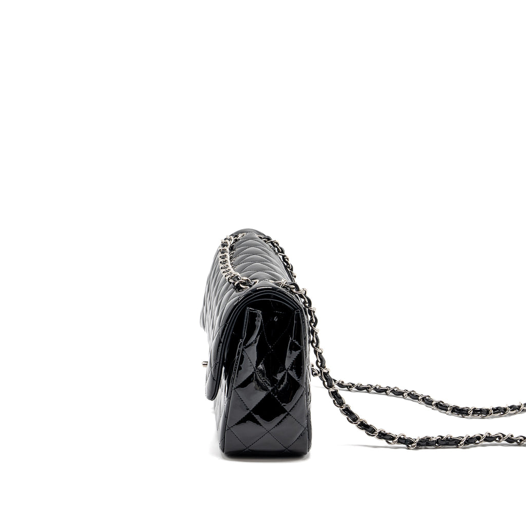 Chanel Jumbo Classic Double Flap Bag Patent Black