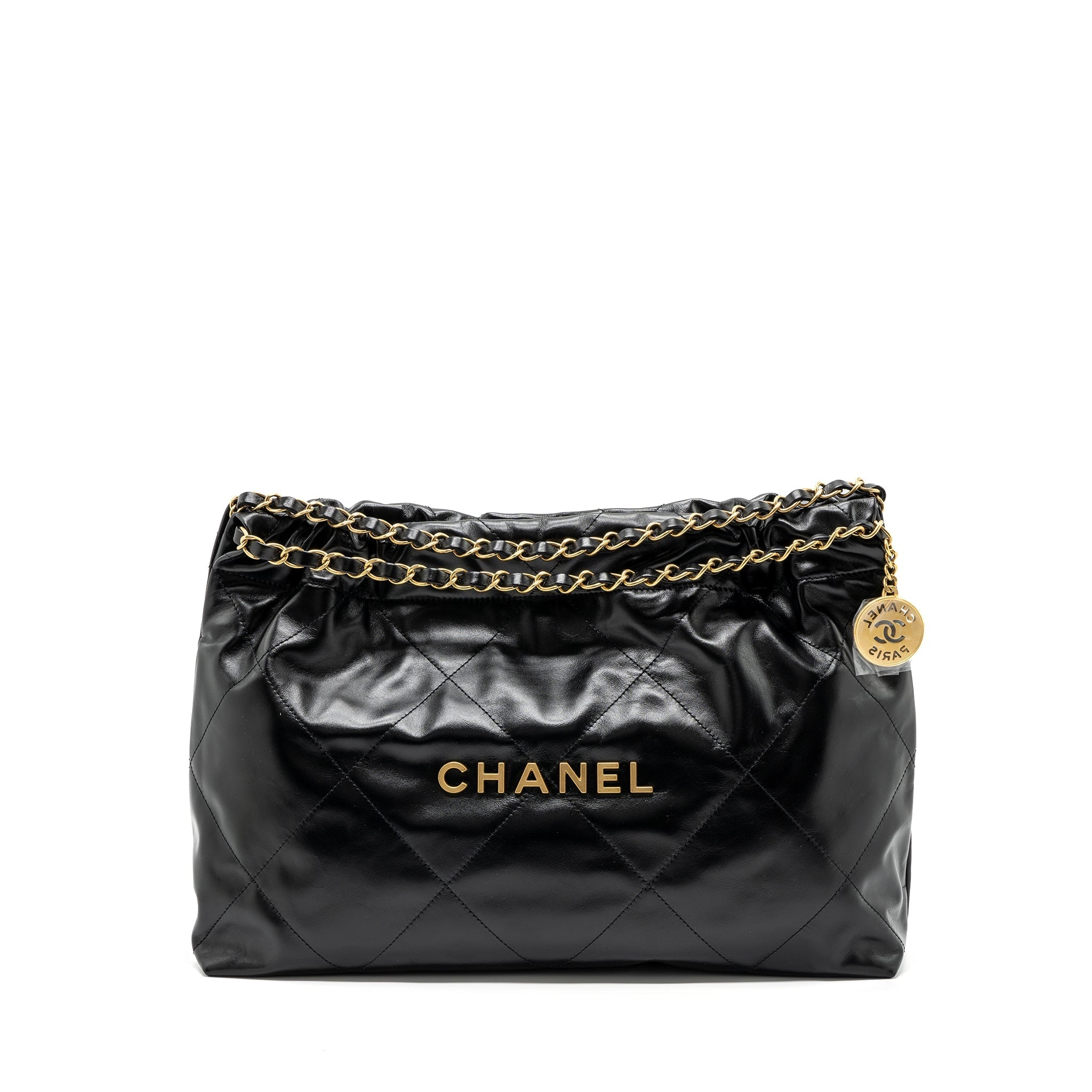 Chanel 24C 22 Bag Calfskin Black  (microchip)