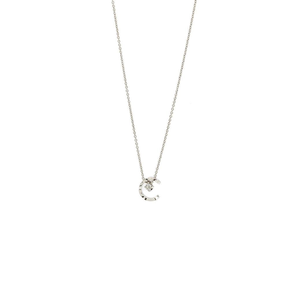 Chanel Coco Crush Necklace Quilted motif 18k white gold, diamonds