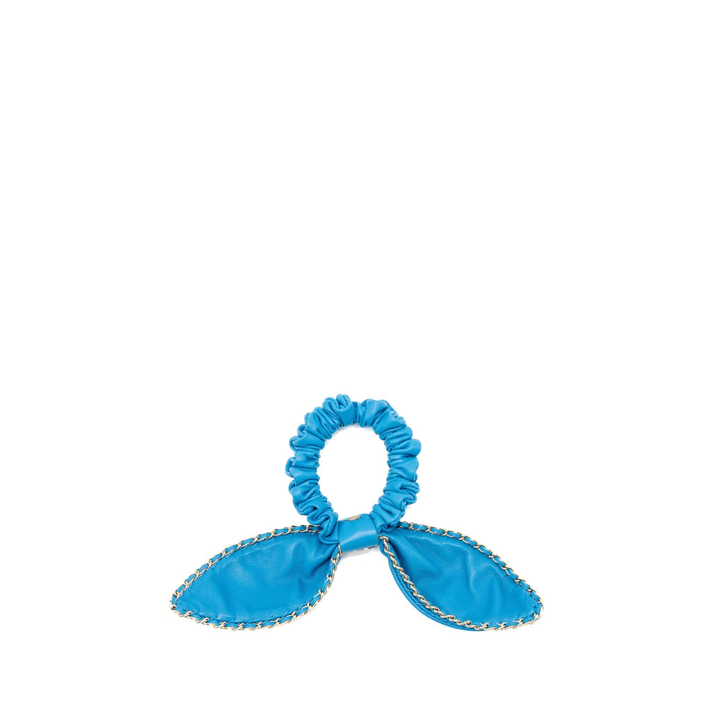 Chanel Hair Ring leather blue