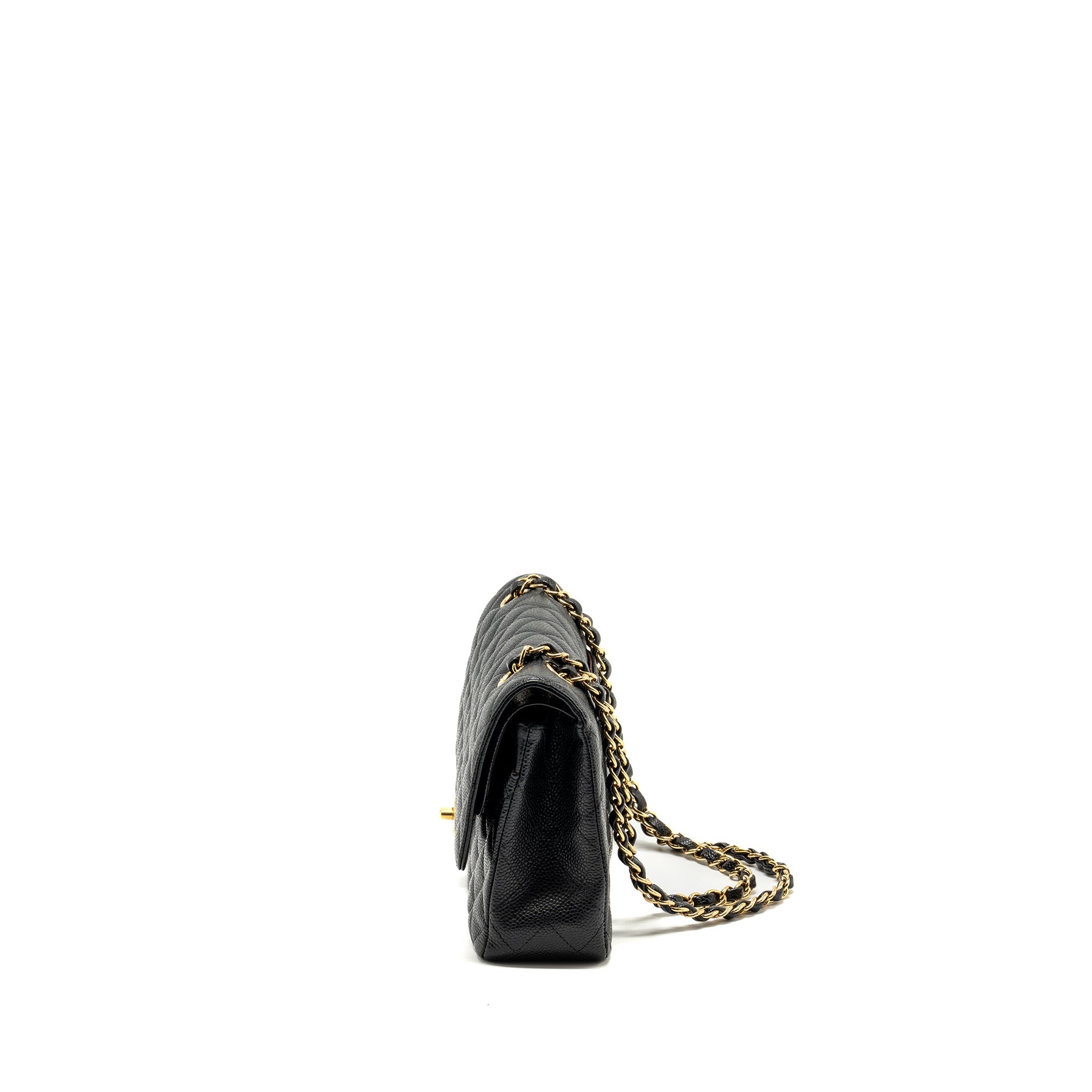 Chanel medium classic Double flap bag caviar black