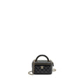 Chanel Top Handle Long Vanity Case Lambskin BLACK L (Microchip)