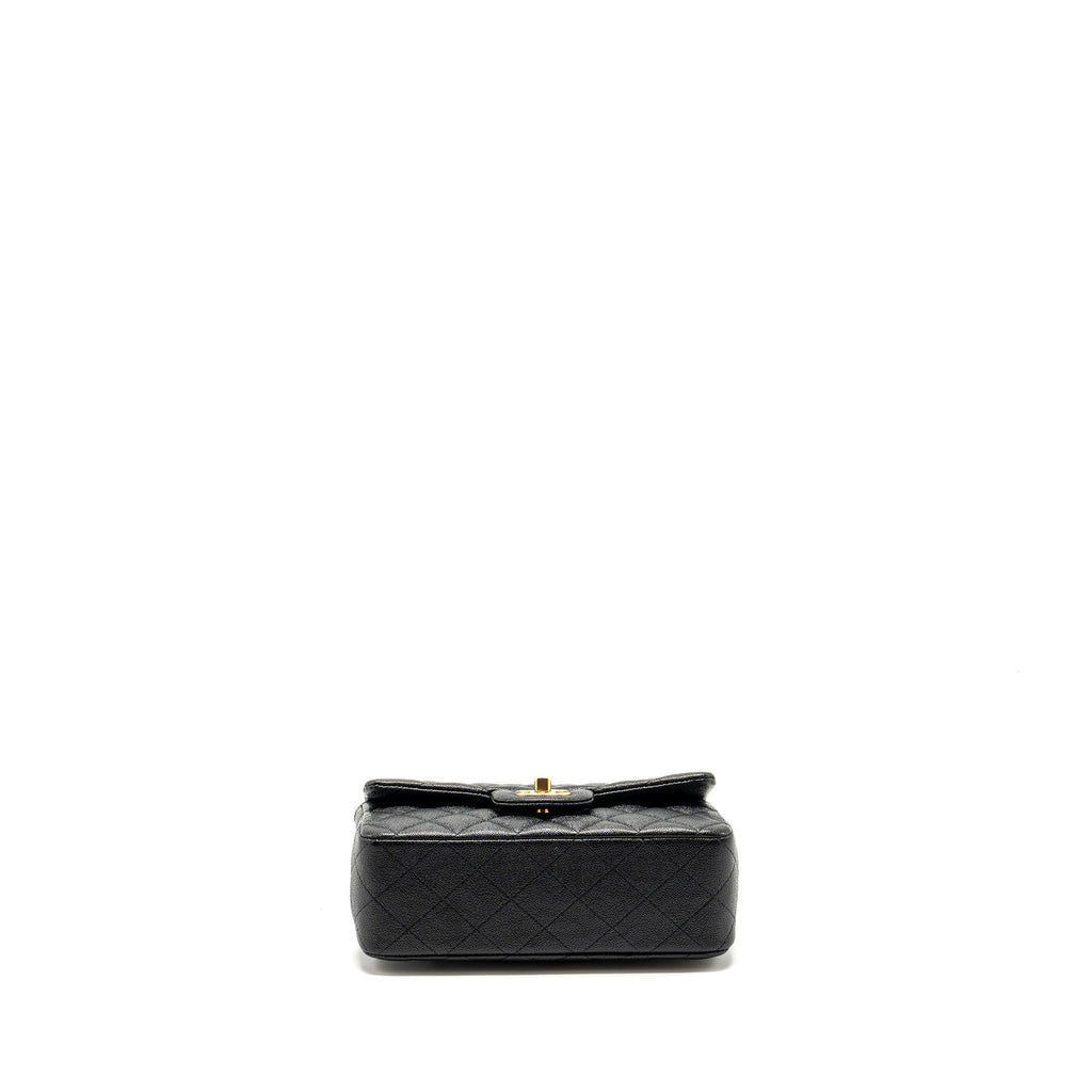 Chanel Top Handle Mini Rectangular Flap Bag Caviar Black