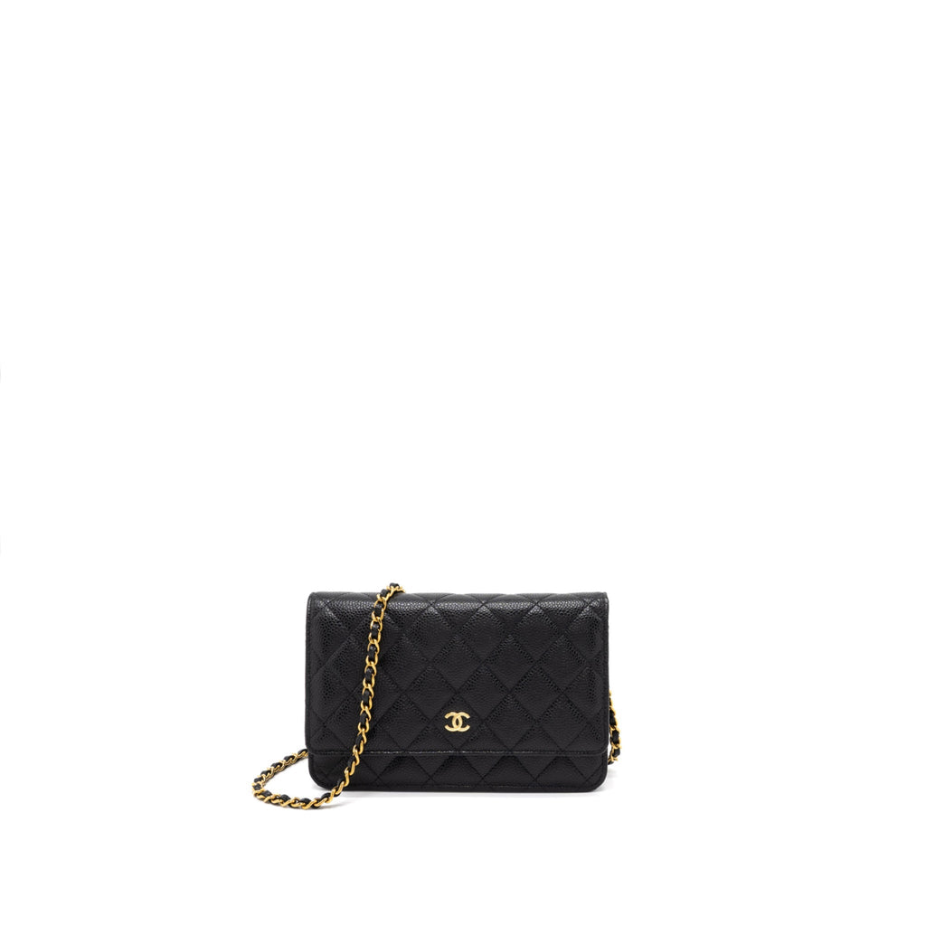 Chanel Classic Wallet on Chain Caviar Black  (Microchip)