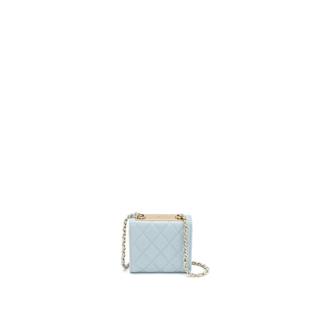 Chanel Mini Trendy CC Chain Wallet Lambskin Light Blue L (Microchip)