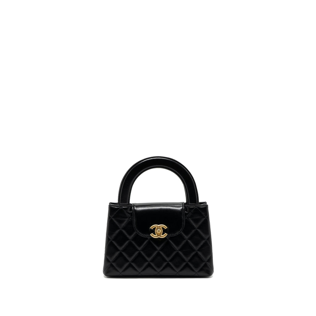 Chanel 23k Mini Shopping Tote Calfskin Black Brushed (Microchip)