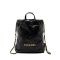 Chanel 22 Backpack Shiny Calfskin Black (Microchip)