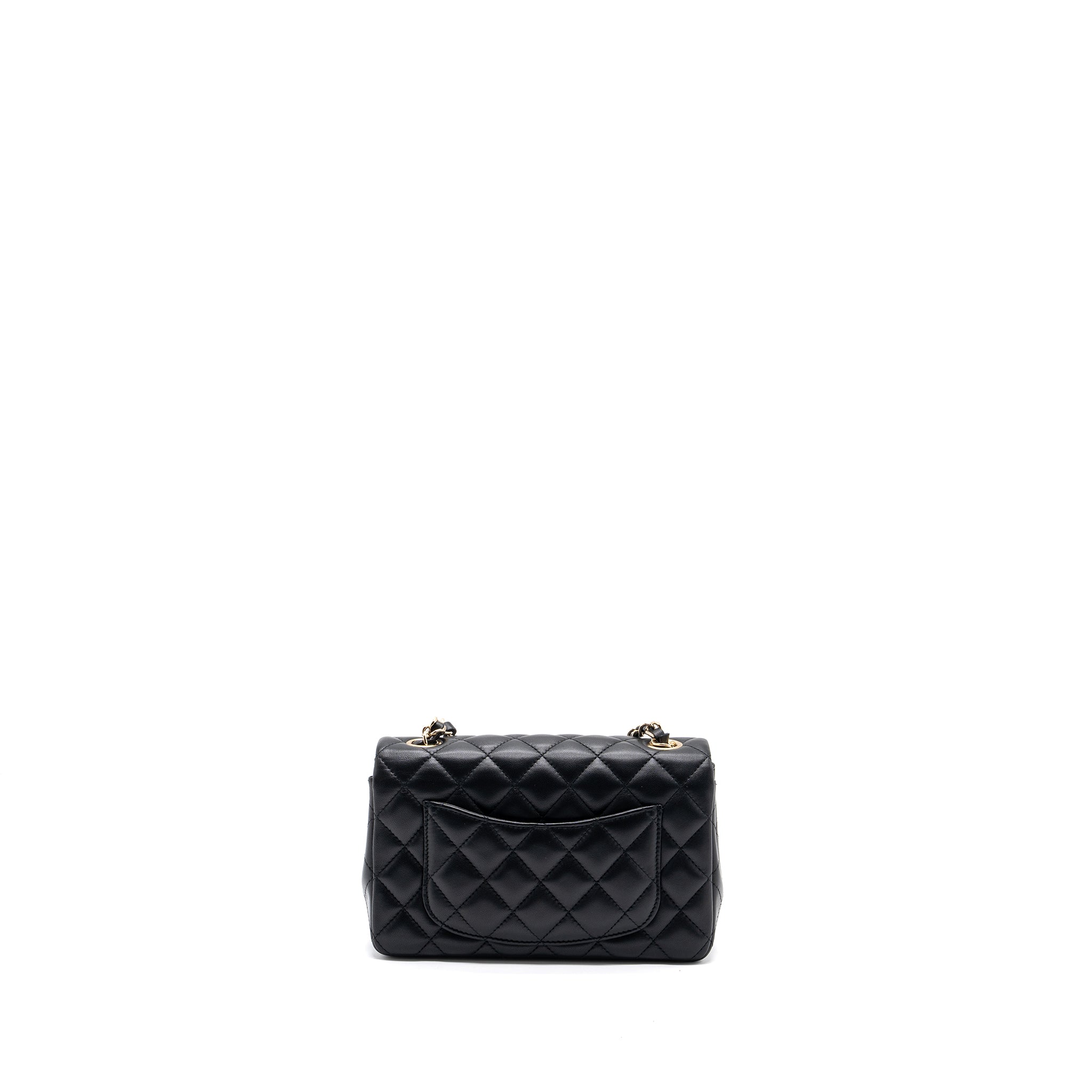 Chanel mini rectangular Flap Bag Lambskin Black L
