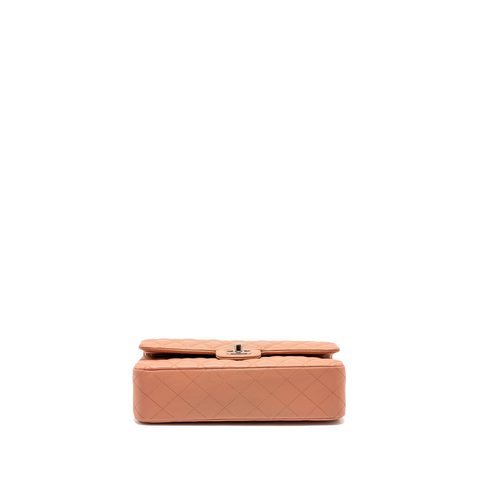 Chanel Medium Classic Double Flap Bag Lambskin Pink  (Microchip)