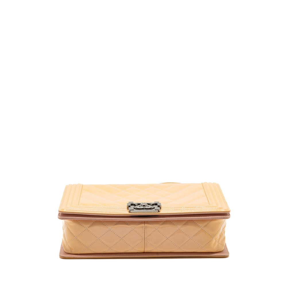 Chanel New Medium Boy Bag Patent Pink