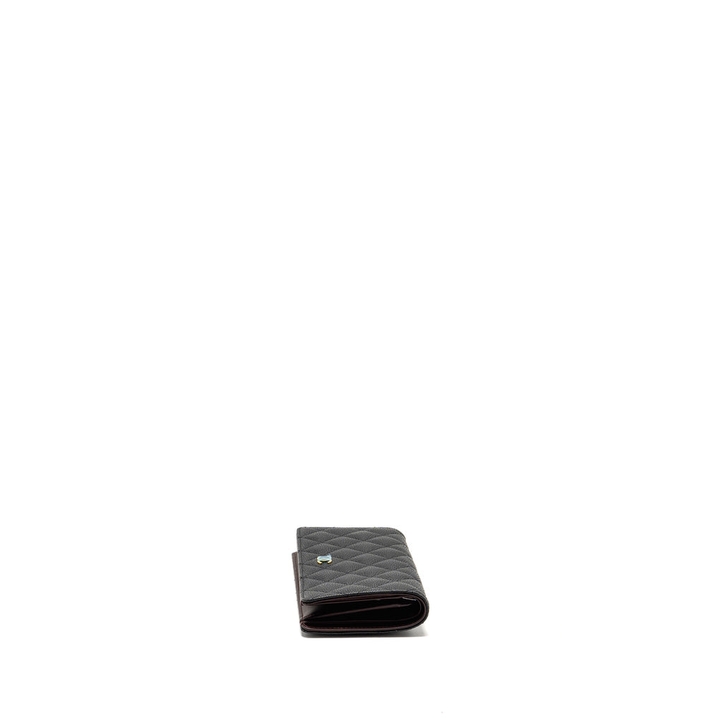 Chanel Classic CC Long Wallet Caviar Black