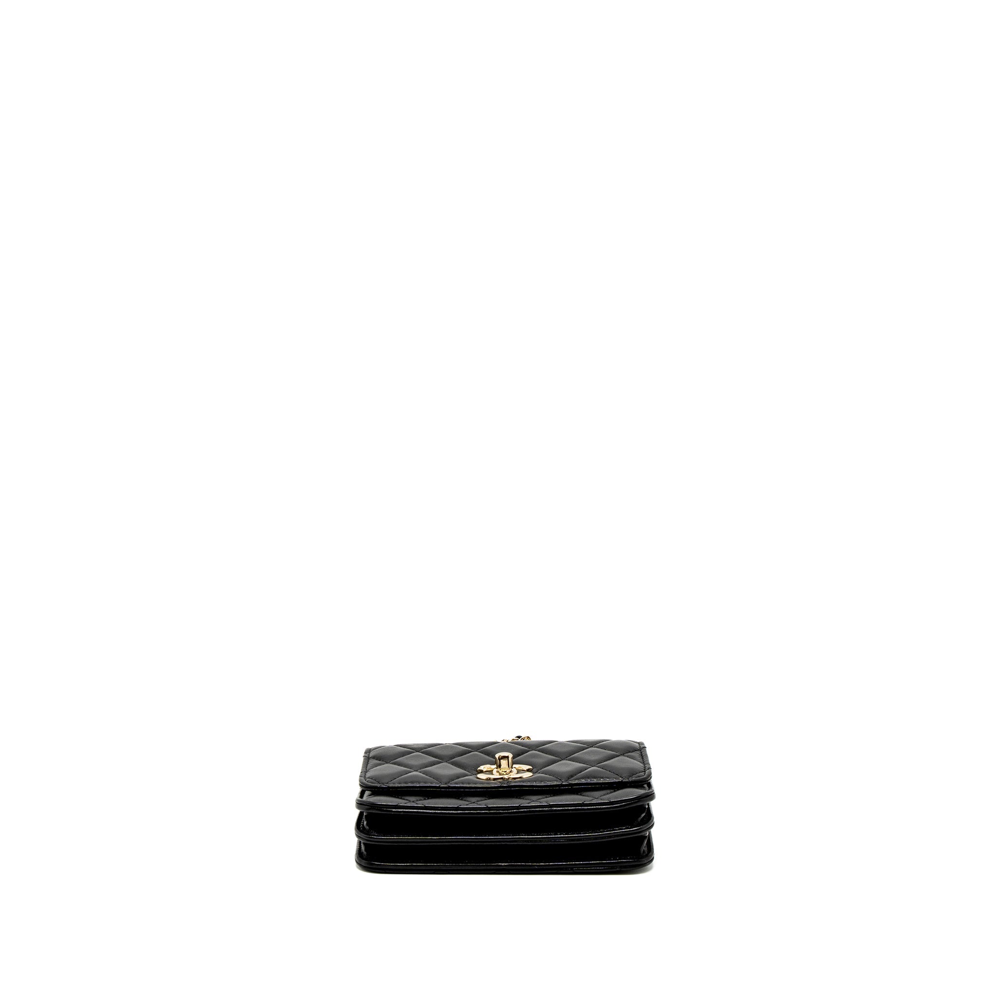 Chanel Mini Trendy CC Wallet on Chain Lambskin Black L (Microchip)