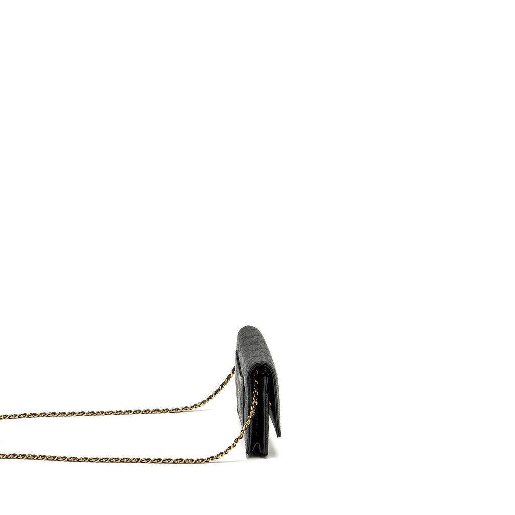 Chanel Classic Wallet on Chain Caviar Black  (Microchip)