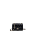 Chanel mini rectangular Flap Bag Lambskin Black L