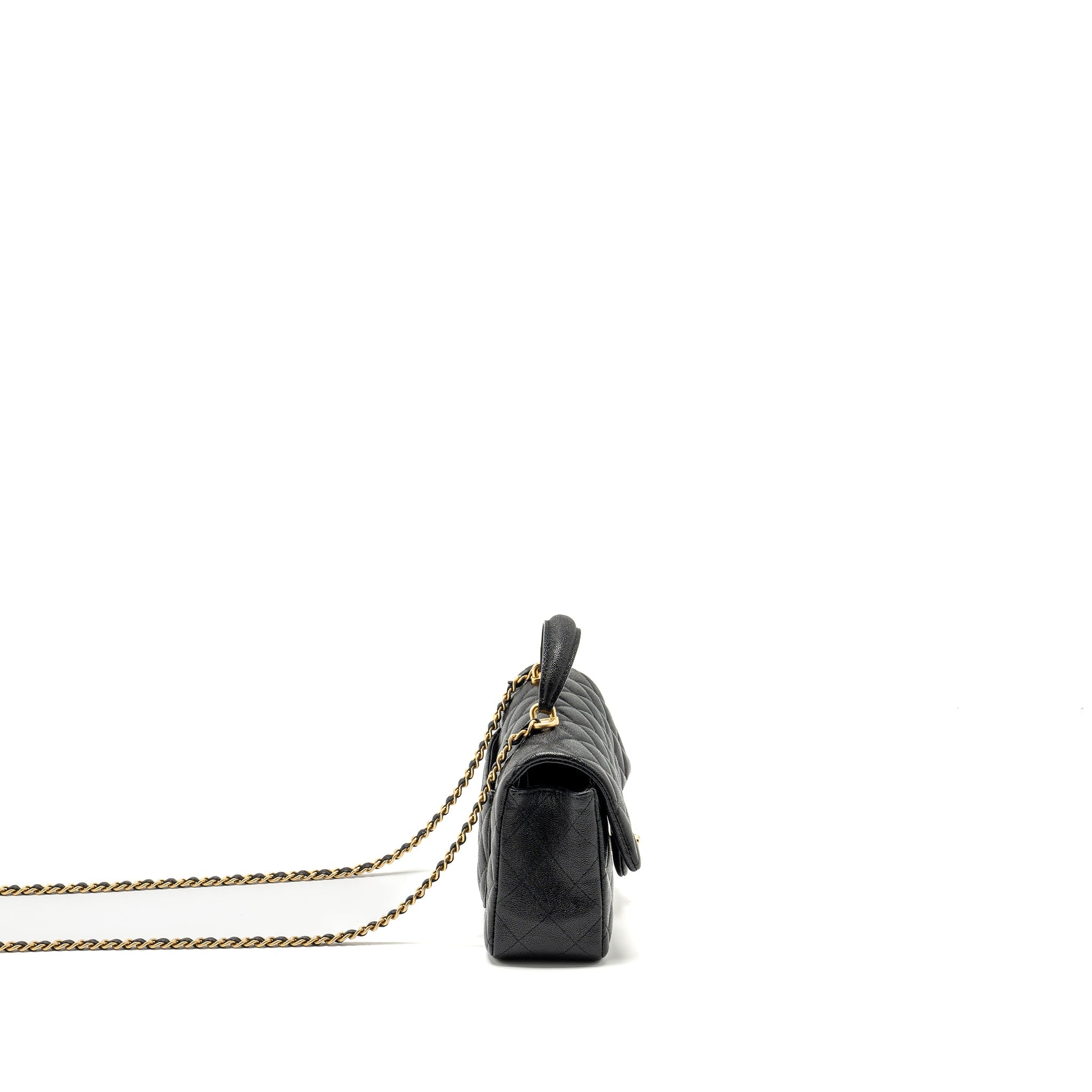 Chanel Top Handle Mini Rectangular Flap Bag Caviar Black