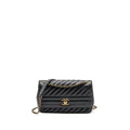 Chanel Small Diagnoal Flap Bag Shiny Goatskin Black