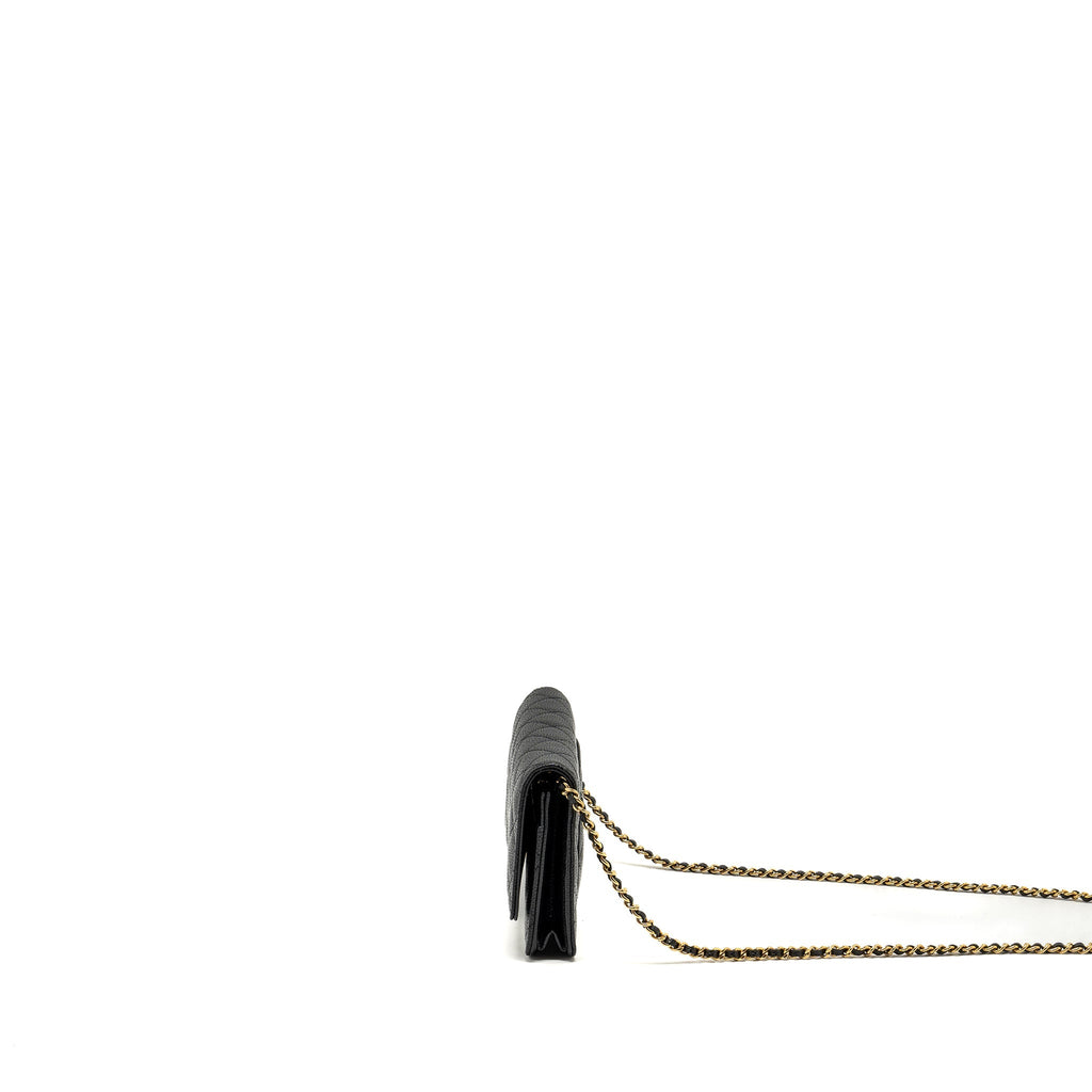 Chanel Classic Wallet on Chain Caviar Black  (Microchip)