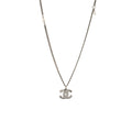 Chanel CC Logo Necklace Crystal/Pearl Ruthenium Hardware