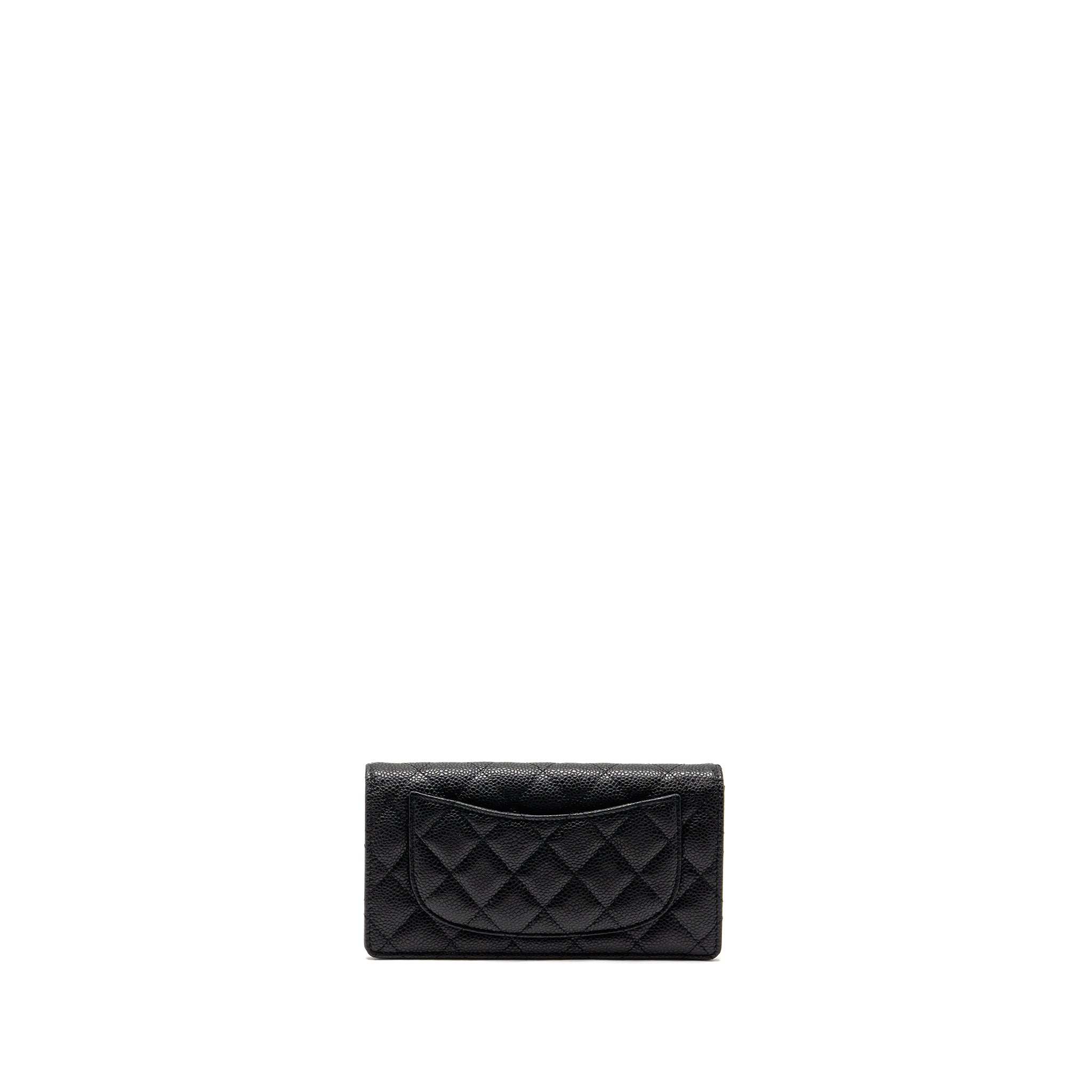 Chanel Classic CC Long Wallet Caviar Black