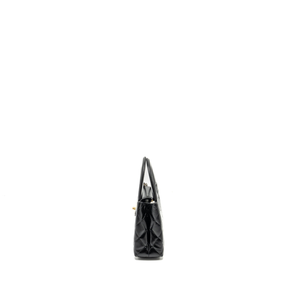 Chanel Mini Kelly Shopping Tote Bag Calfskin Black  (Microchip)