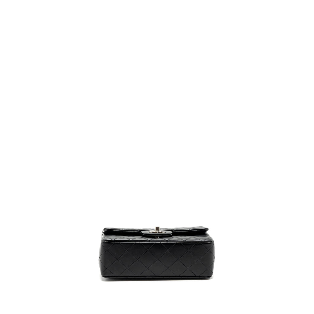 Chanel mini rectangular flap bag lambskin black  (MICrochip)