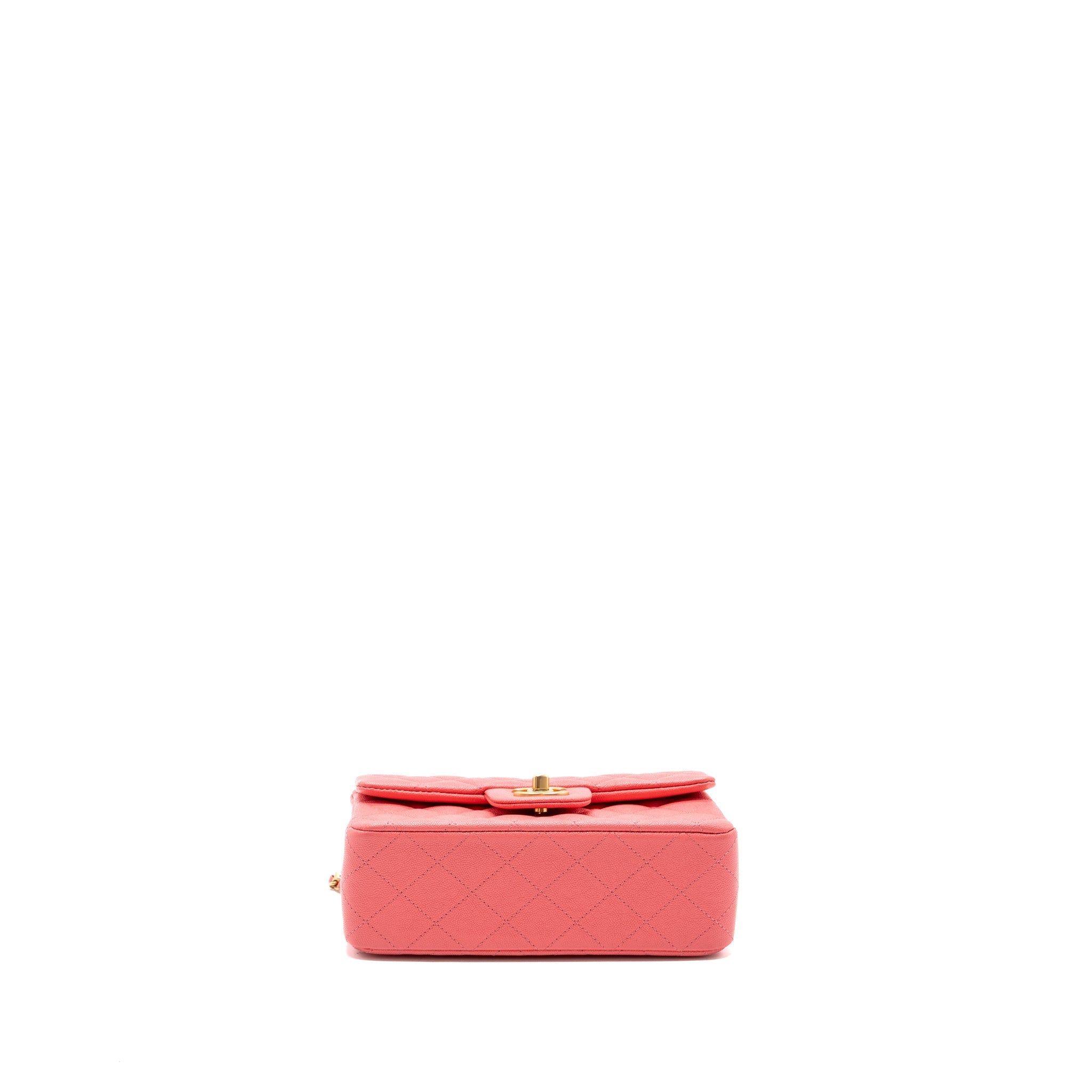 Chanel Top Handle Mini Rectangular Flap Bag Caviar Pink