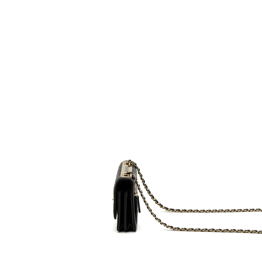 Chanel Mini Trendy CC Wallet on Chain Lambskin Black L (Microchip)