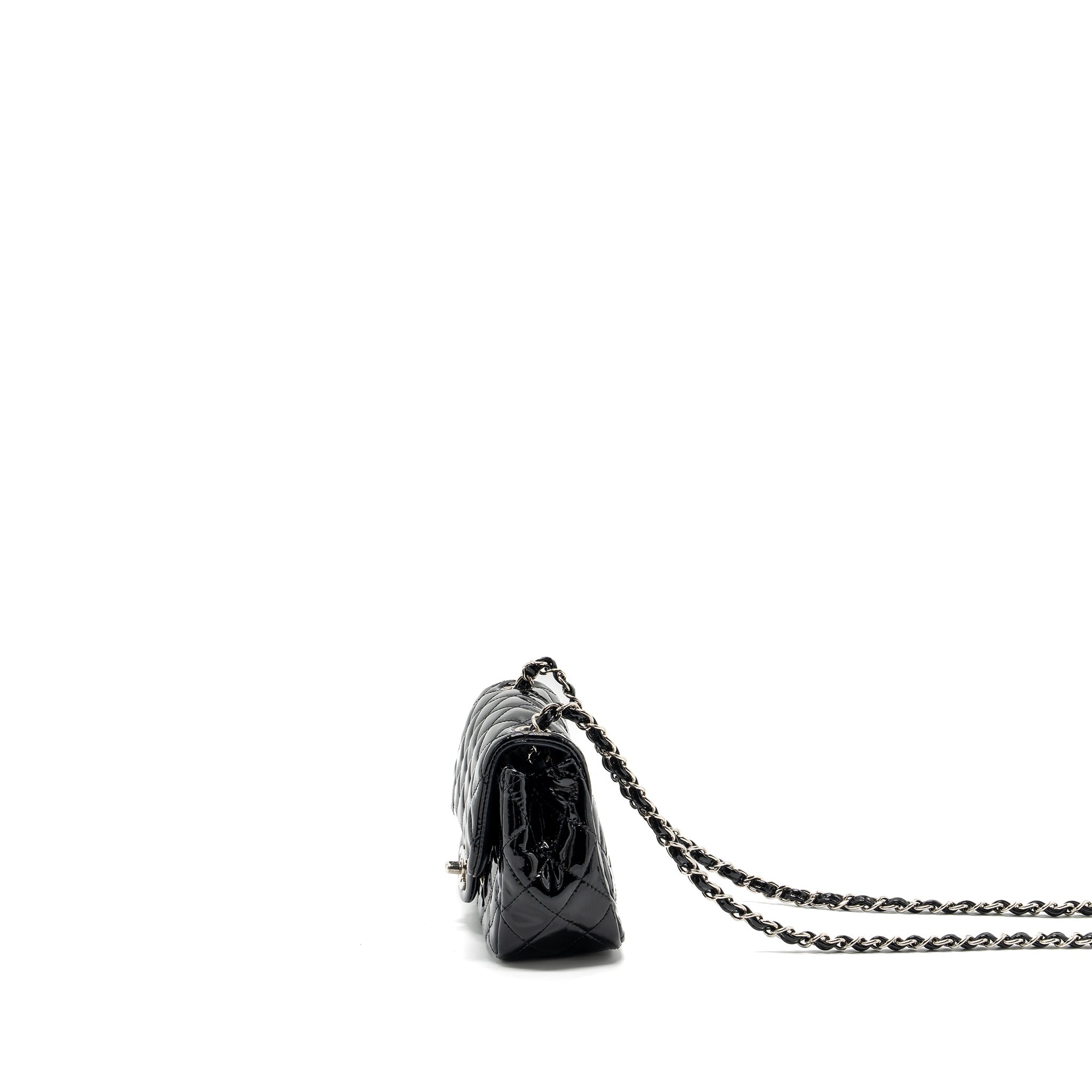 Chanel Classic Mini Square Flap Bag Patent Black