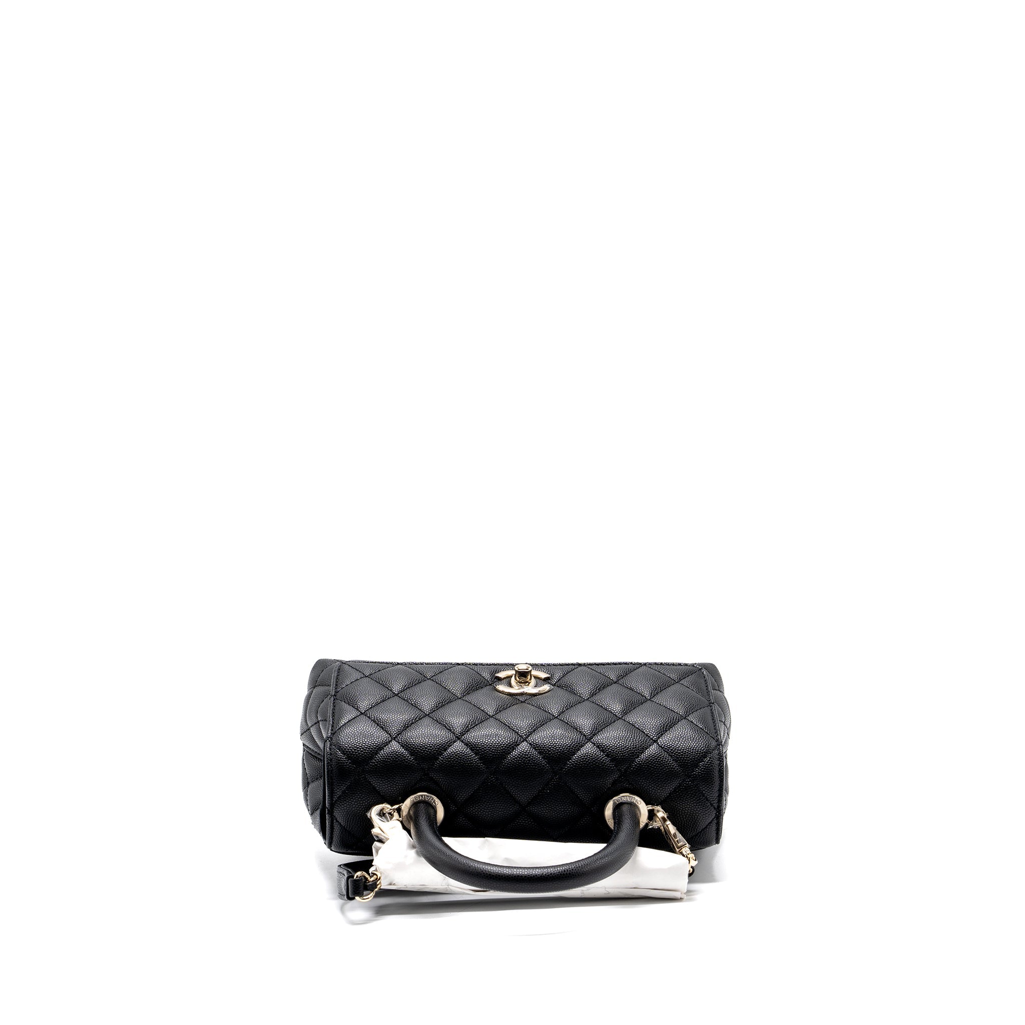 Chanel small coco handle caviar black L (Microchip)