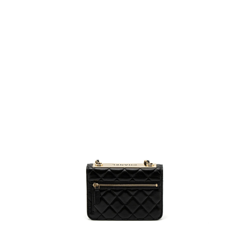 Chanel Mini Trendy CC Wallet on Chain Lambskin Black L (Microchip)