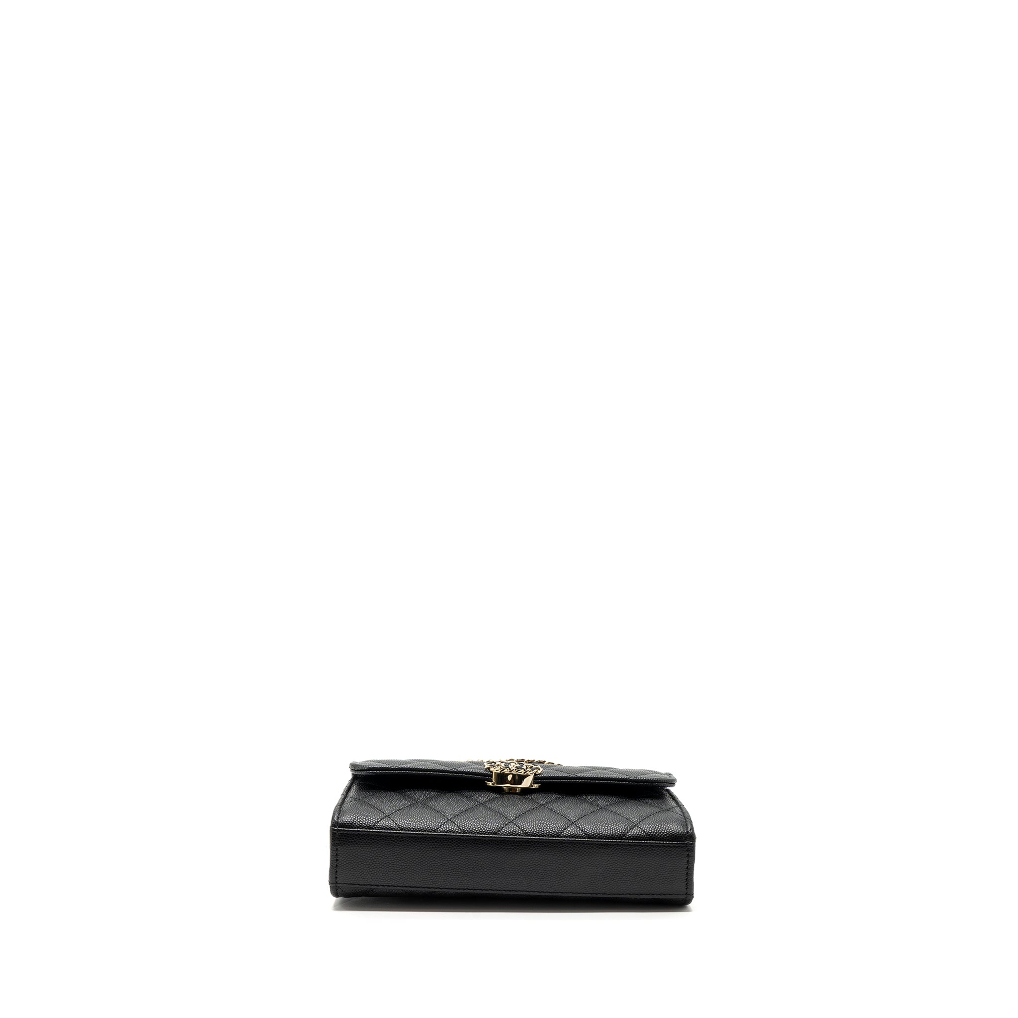 Chanel 23P Top Handle Mini Flap Bag Caviar Black L (Microchip)