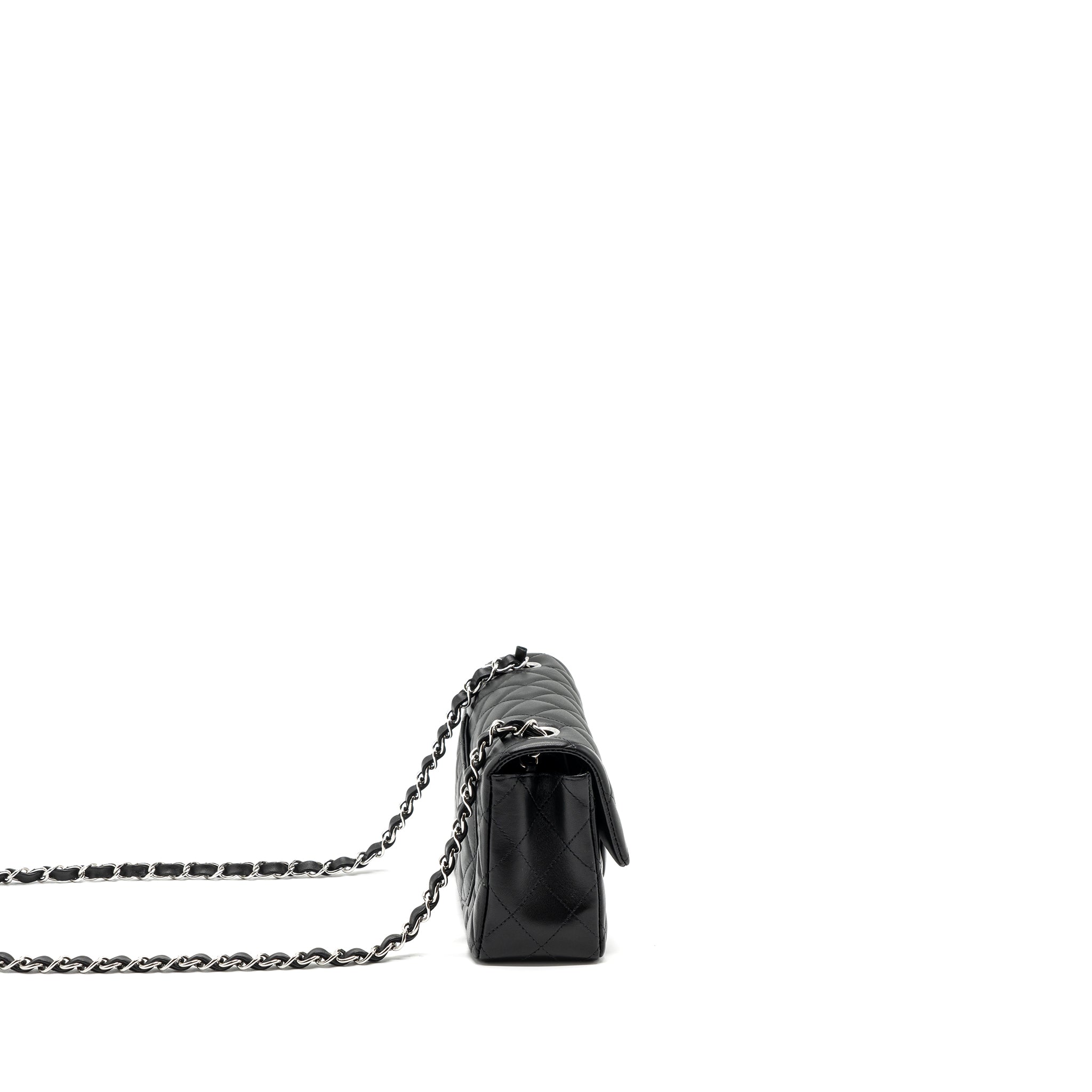 Chanel mini rectangular flap bag lambskin black  (MICrochip)
