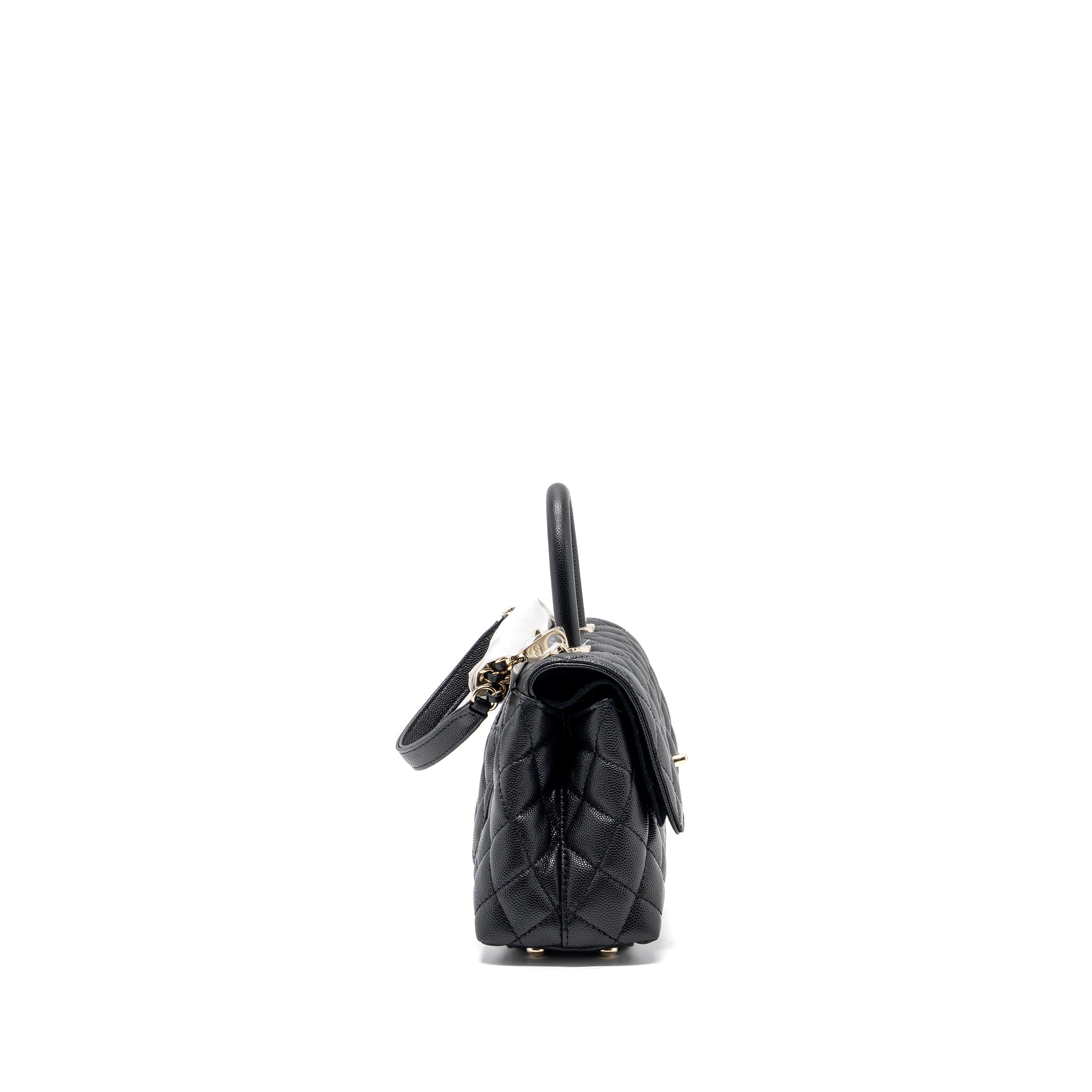 Chanel small coco handle caviar black L (Microchip)
