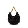 Chanel Denim Graffiti Shoulder bag black  (microchip)