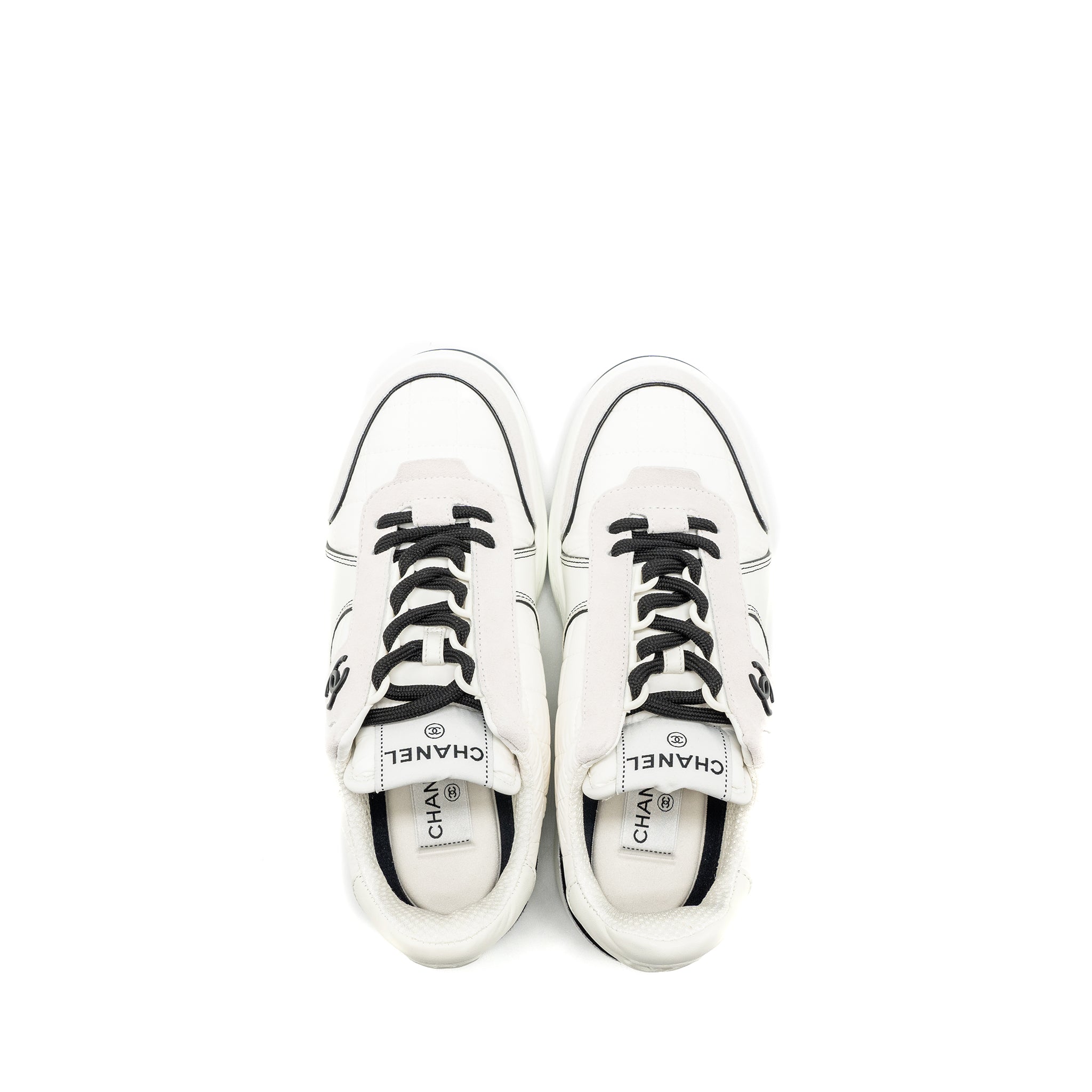 Chanel Size 38 23C sneakers Multicolour black / white / light grey