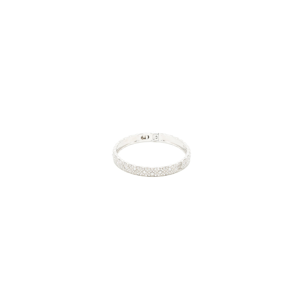 Chanel Size M Coco Crush Bracelet Quilted Motif 18k white gold diamonds