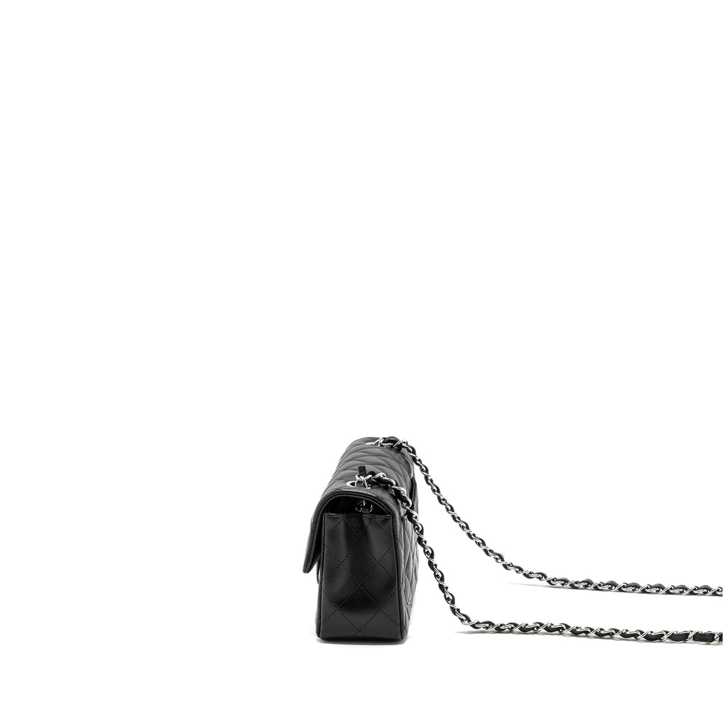 Chanel mini rectangular flap bag lambskin black  (MICrochip)