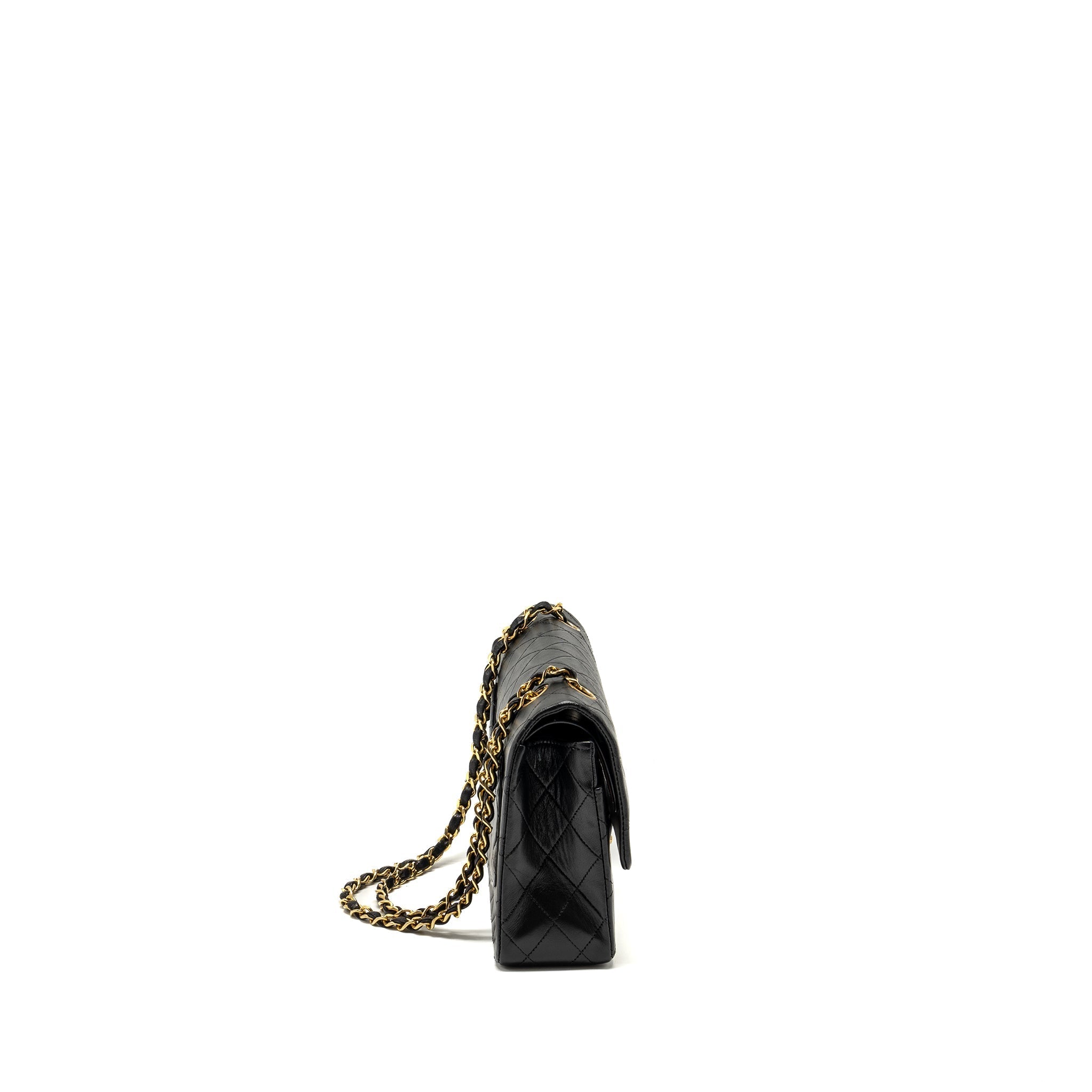 Chanel Vintage Medium Classic Double Flap Bag lambskin black