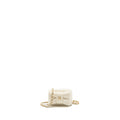 Chanel Mini Bow Card Holder With Chain Tweed White L(Microchip)