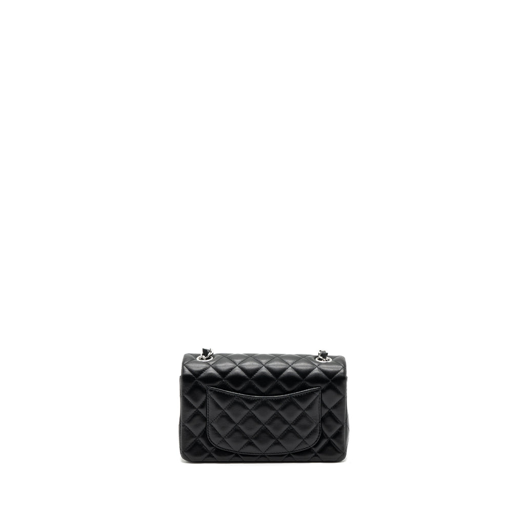 Chanel mini rectangular flap bag lambskin black  (MICrochip)