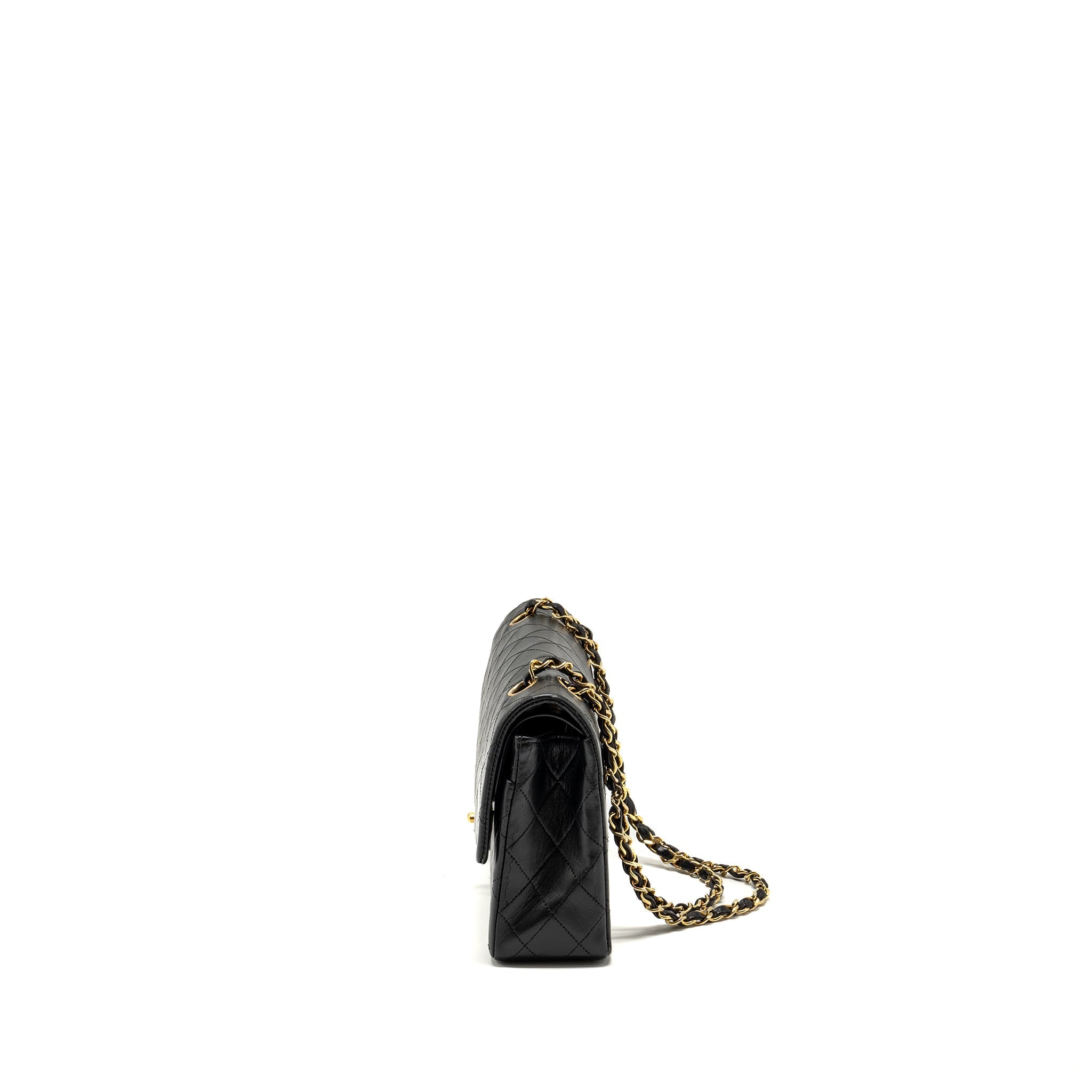 Chanel Vintage Medium Classic Double Flap Bag lambskin black