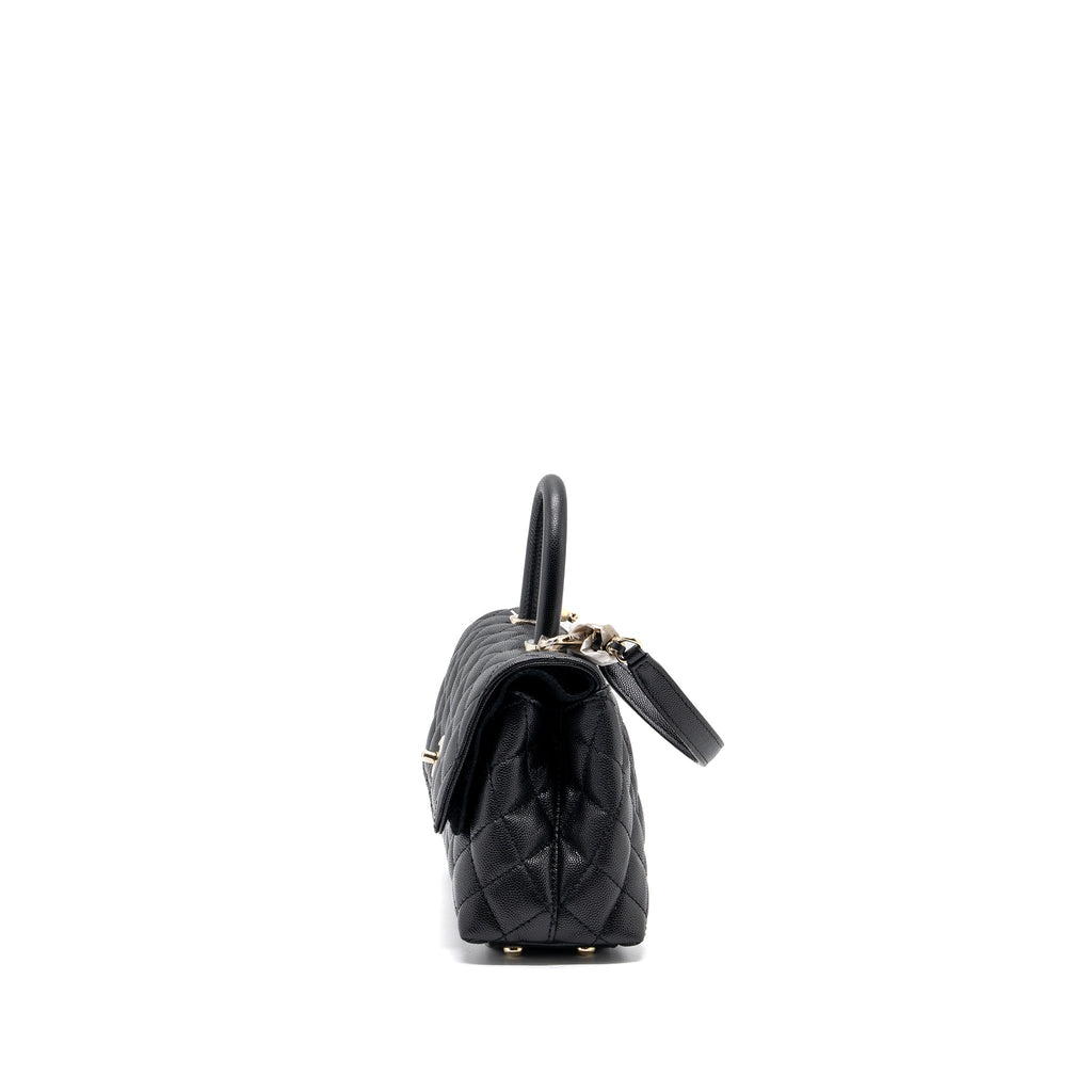 Chanel small coco handle caviar black L (Microchip)