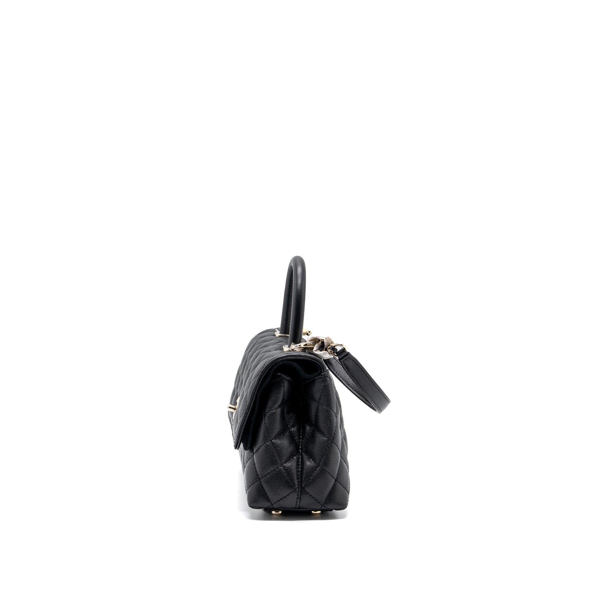 Chanel small coco handle caviar black L (Microchip)