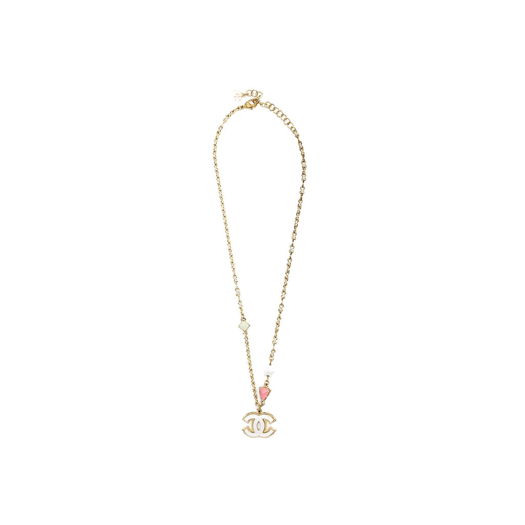 Chanel Star necklace light gold tone