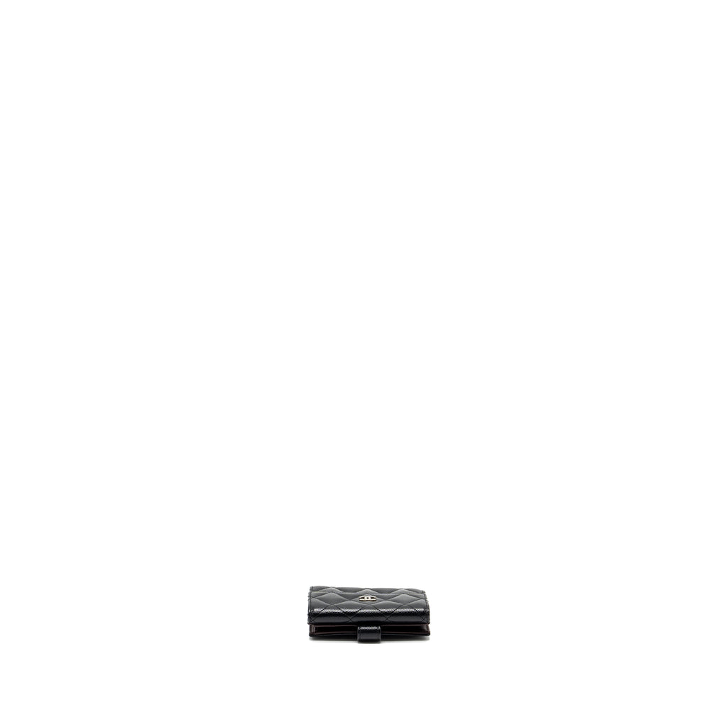 Chanel Compact Wallet Caviar Black
